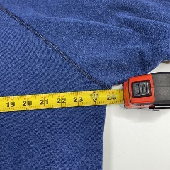 Tultex Vintage Navy Blue Raglan Sleeve Crew Neck Sweatshirt XXLT - Picture 3 of 9